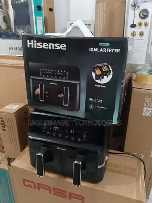 Premium Hisense 8l Dual Air Fryer: Aluminum Alloy Plate for Even Cooki