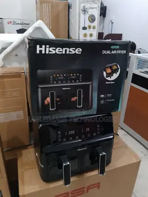 Elegant Hisense 8l Dual Touch Air Fryer: Led Panel for Intuitive Use