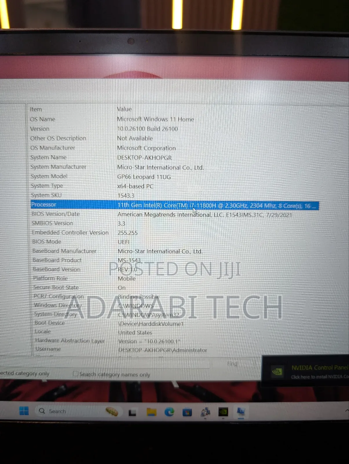 Laptop MSI GP66 LEOPARD 10UG 16GB Intel Core I7 SSD 1T