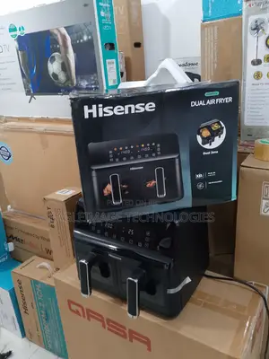 Hisense 8l Dual Air Fryer Essential: Non-Stick Coated for Spotless Cle