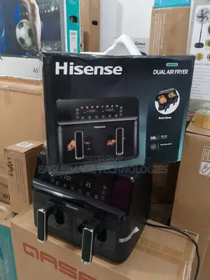 Midnight Black Hisense 8l Dual Basket: Fry, Bake, Reheat Like a Pro