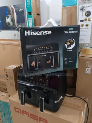 Sleek Matt Hisense 8l Dual Air Fryer: Kitchen Counter Showstopper