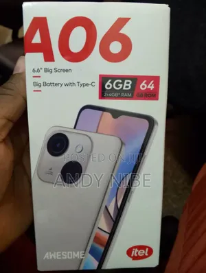 New Itel A06 64 GB Black