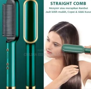 2-in-1 Hot-Air Hair Styling Comb Straightener Hair Brush