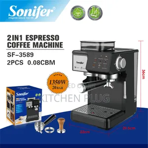 Sonifer Espresso Coffee Maker Machine With Grinder