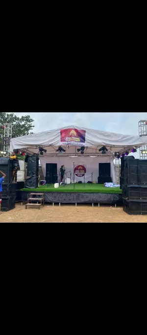 Concert Event Stage for Rent With Stage Light Smoke and Trusses Hire