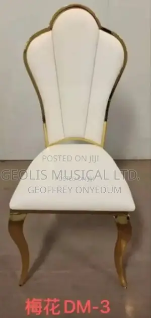 Golden/White Foam Metal Chairs
