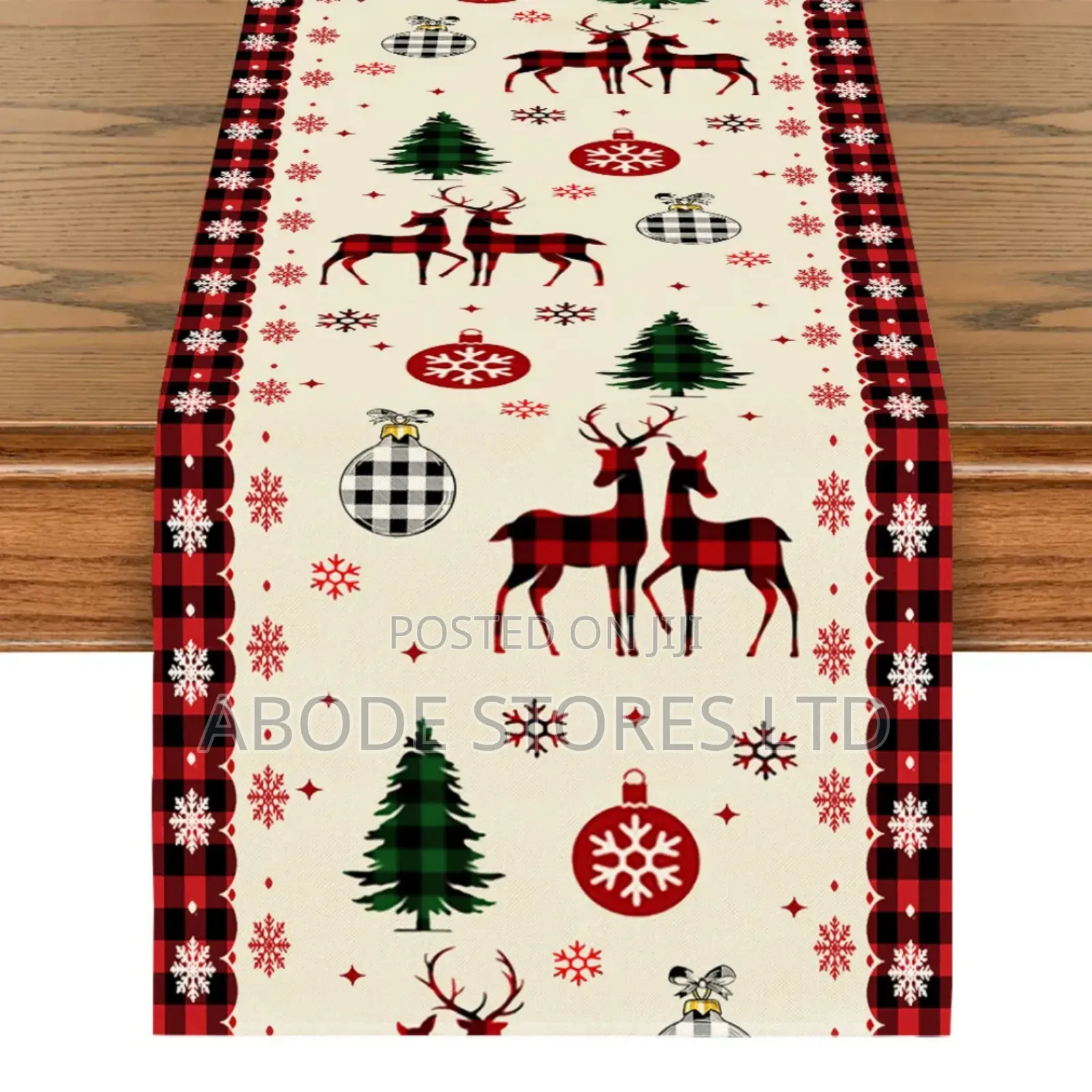 Reindeer Xmas Theme Table Runner