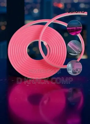 5 Meters Neon Led Flexible Strip Rope Light With Adapter