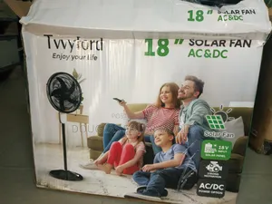 Twyford Solar Rechargeable Fan 18 Inches