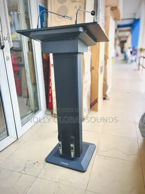 Soundlab Rechargeable Electronic Lectern Podium Stand (2 Wireless Mic)