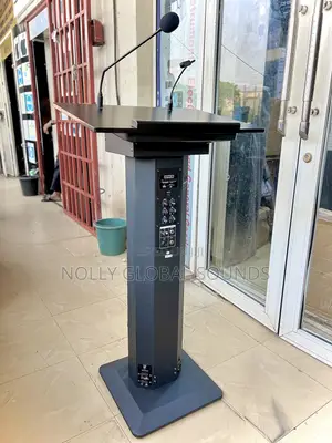 Soundlab Rechargeable Electronic Lectern Podium Stand (2 Wireless Mic)