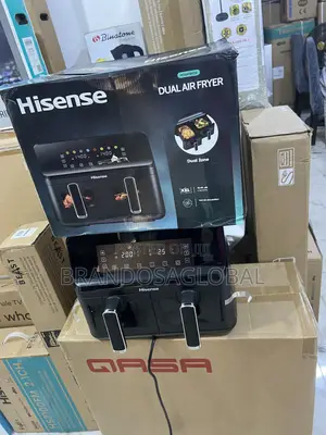 Hisense 8l Dual Zone Air Fryer – Sleek Black Finish Design