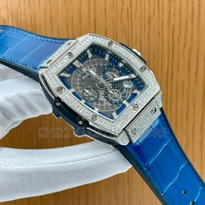 Hublot Quality Luxury Men Genuine Leather Automatic Engine Wristwatch