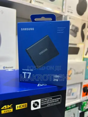 Samsung T7 Portable Ssd, 2tb External Solid State Drive Speed 1050mpbs