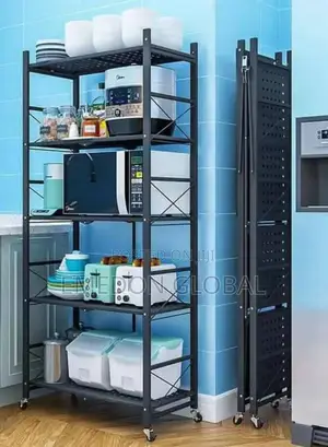 Strong 5 Layers Shelf- Foldable Storage Organizer Rack