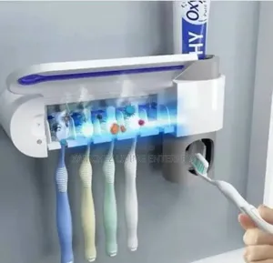 Uv Toothbrush Sterilizer With Toothpaste Dispenser – 3-in-1