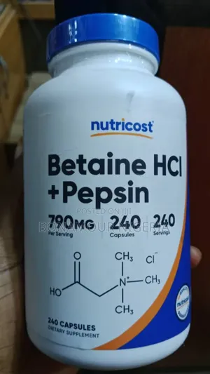 Nutricost Betaine HCL + Pepsine 790mg X240 Caps
