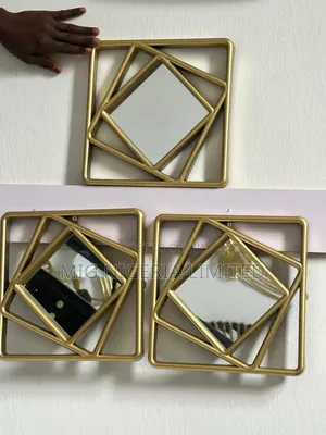 Wall Mirrors Pack of 3 Round Gold Mirrors for Living Room Home Decor