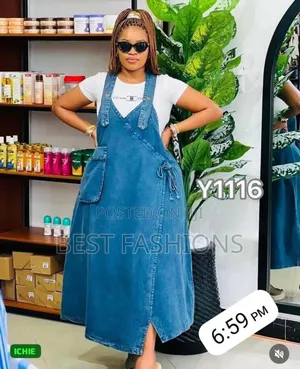 2 Piece Demin Gown Set.