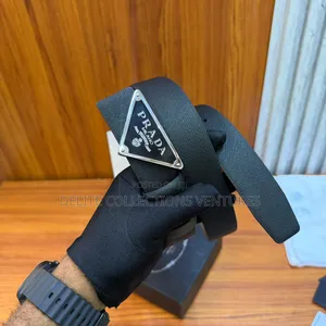 *Prada Saffiano Leather Belt. Size: Up to Waist 40.