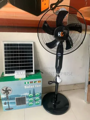 Solar and Rechargeable Standing Fan