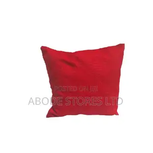 18 X 18 Inch Plain Red Matte Decorative Throw Pillow