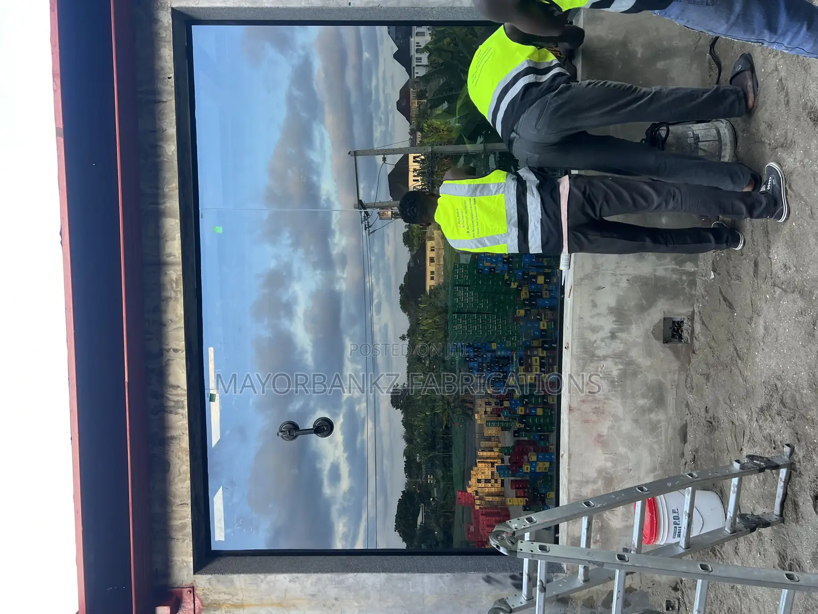 Gray Frameless Permanent Glass