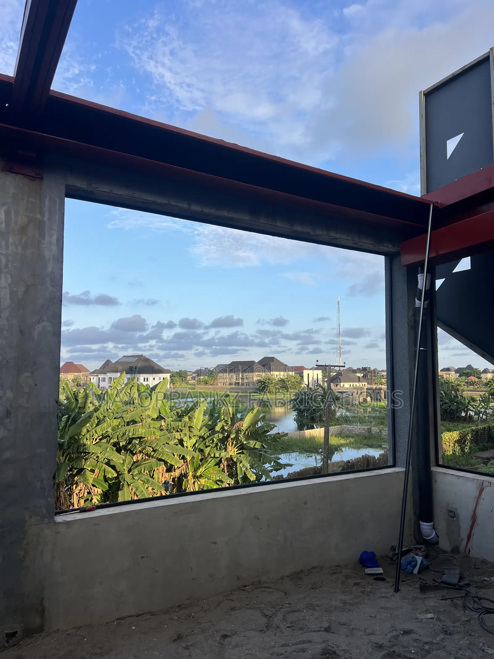 Gray Frameless Permanent Glass
