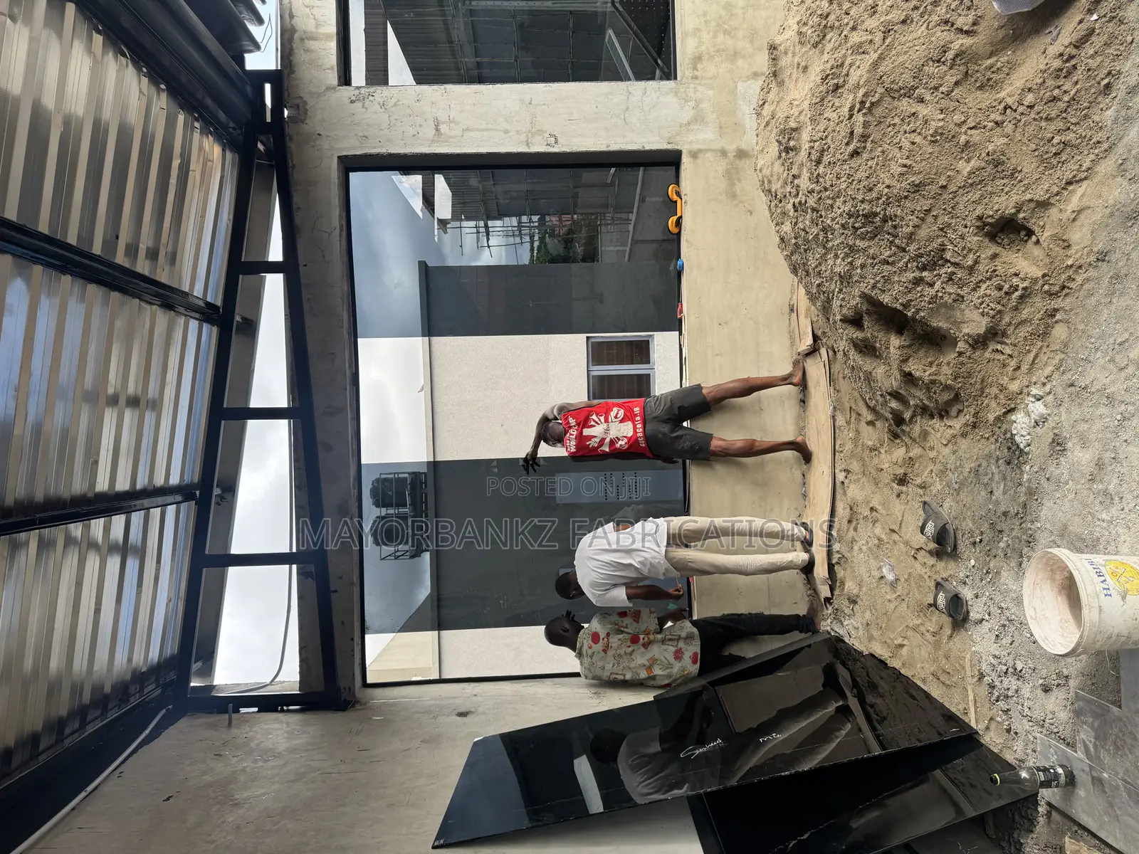 Gray Frameless Permanent Glass