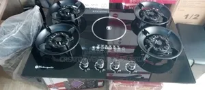 Gas Cooker Flip Up Built-in Gas Electric 5 in 1 Auto Ignition Soft .