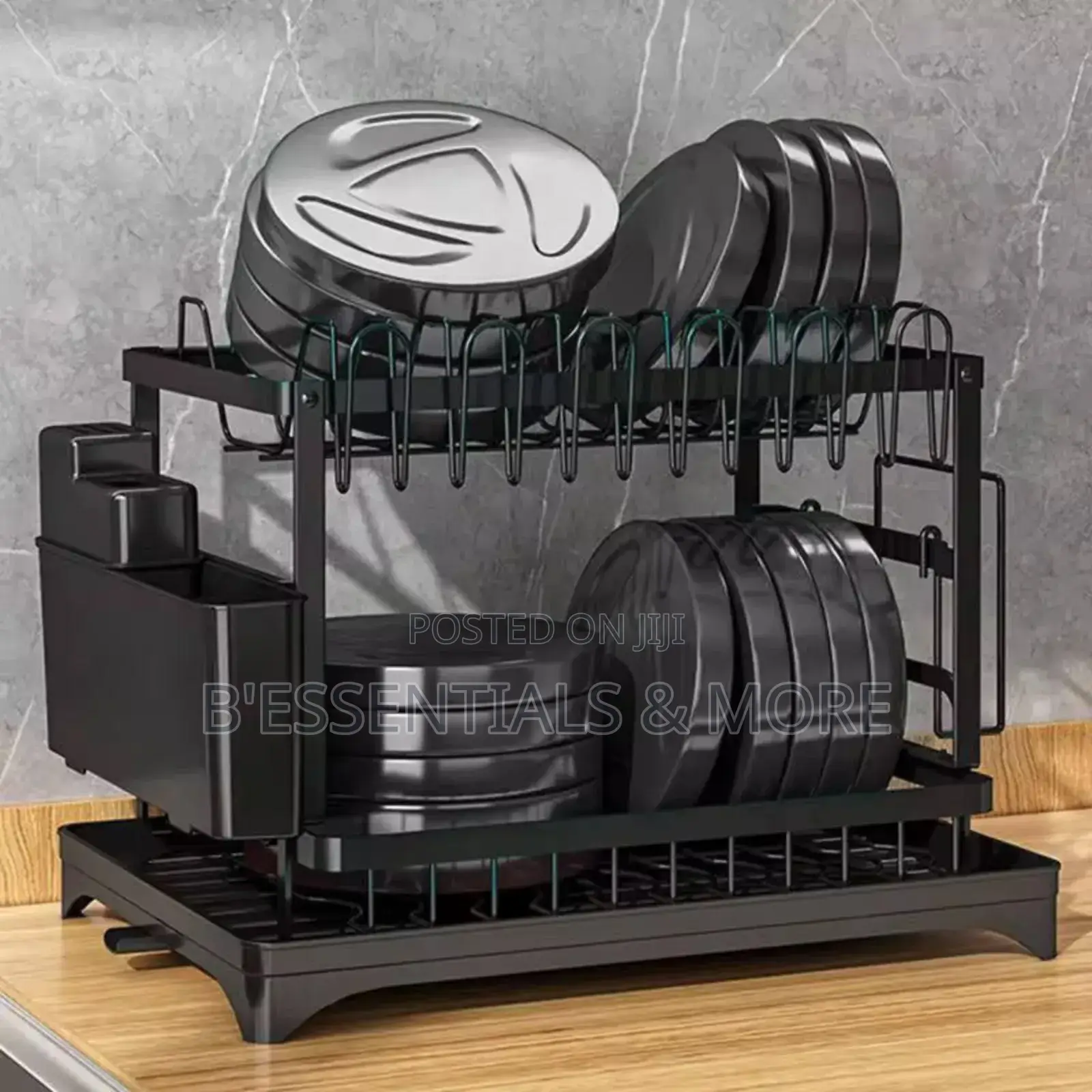 Dish Tray With Plastic Tray