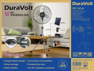 Duravolt 16" Ac/Dc Standing Fan With Adaptor