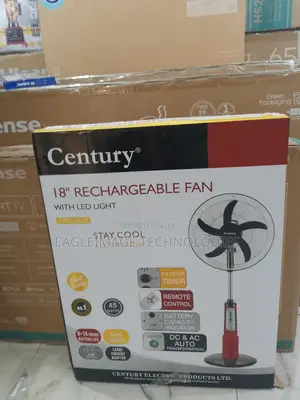High-Performance Century 18" Rechargeable Fan - Cool Your Entire Room