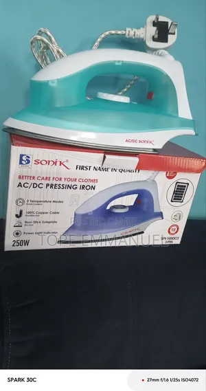 Sonik Energy-Saving Dry Iron 250w – Solar Compatible Low Power Use