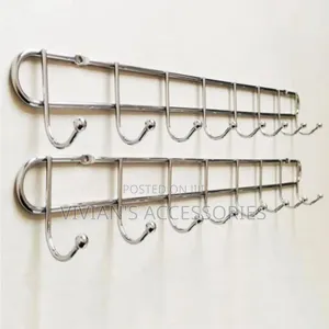 Multipurpose Quality Stainless Steel Wall Mounted 10 Hooks Towel Rack