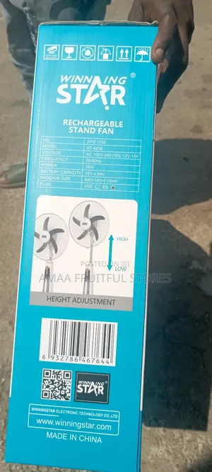 Wining Star Rechargeable Fan 18"