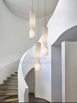 Japanese White Pleated Silk Living Room Pendant Light
