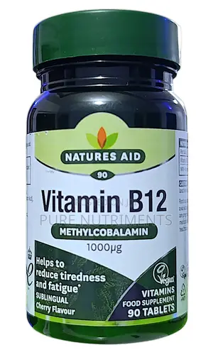 Natures Aid Vitamin B12 1000μg – Energy Nerve Support (90 Tabs)