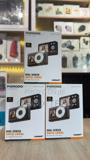 Porodo Lifestyle Dual-screen Digital Camera - Black