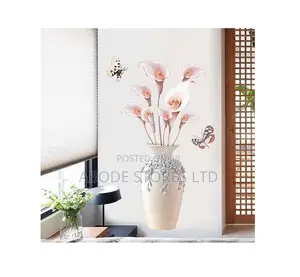 Diy Floral Vase Wall Decals Sticker