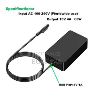 Microsoft Surface Pro 7 Pro X Charger Power Ac Adapter- 65w