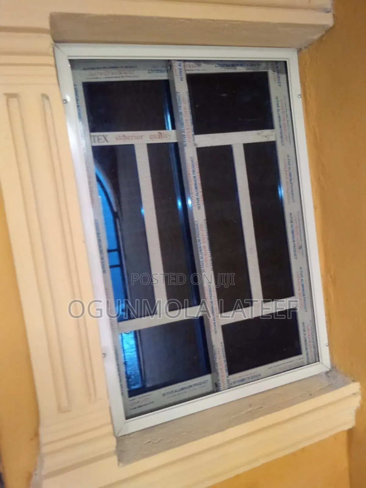 White Sliding Window With Net