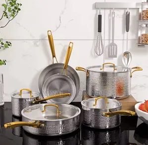 Original Honeycomb Stainless Steel Pot Lagos. Hammered Stainless Pot