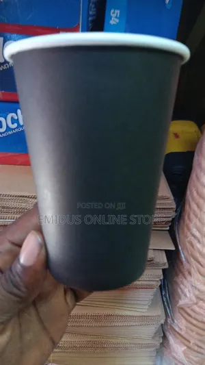 12oz Black Paper Cups Pack of 50 PCS