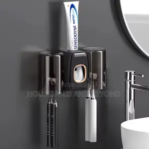 Toothbrush Holder With Toothpaste Dispenser