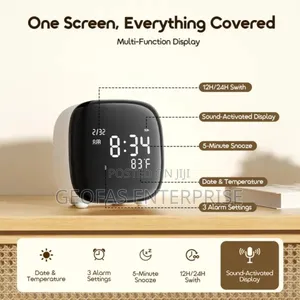 Oraimo Point Plus Multiuse Rechargeable Digital Clock With Touch Light