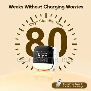 Oraimo Point Plus Multiuse Rechargeable Digital Clock With Touch Light