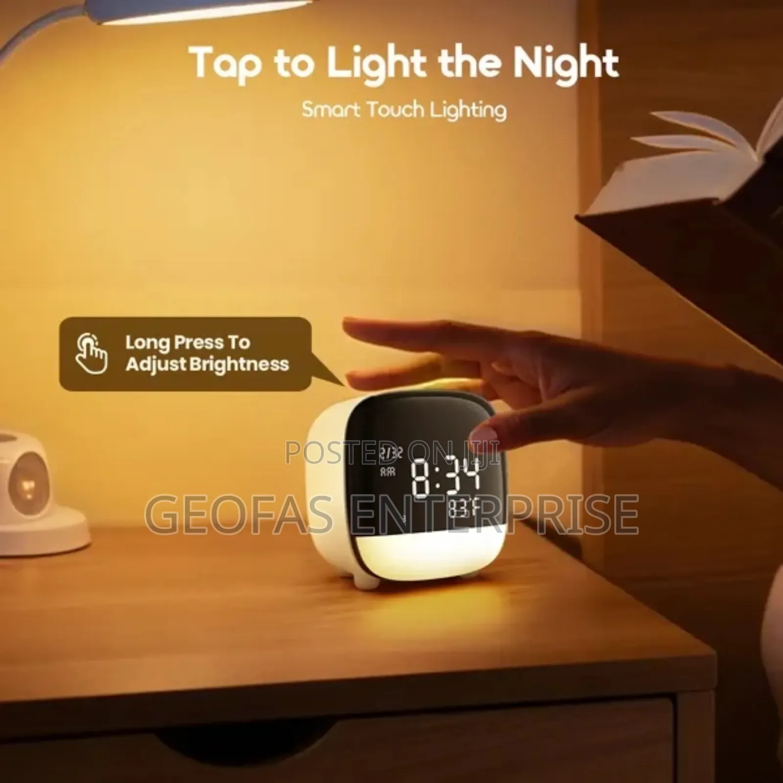 Oraimo Point Plus Multiuse Rechargeable Digital Clock With Touch Light