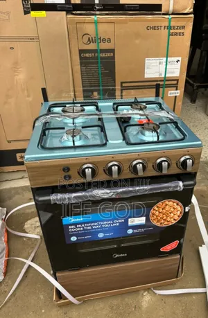 Original Quality Midea Standing 4 Burners Gas Cooker With Oven Grill